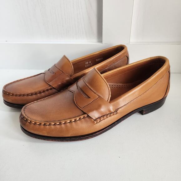 Allen Edmonds Cavanaugh Slip-on Loafer Walnut Burnished Calfskin Men's 10 E wide - Picture 1 of 10
